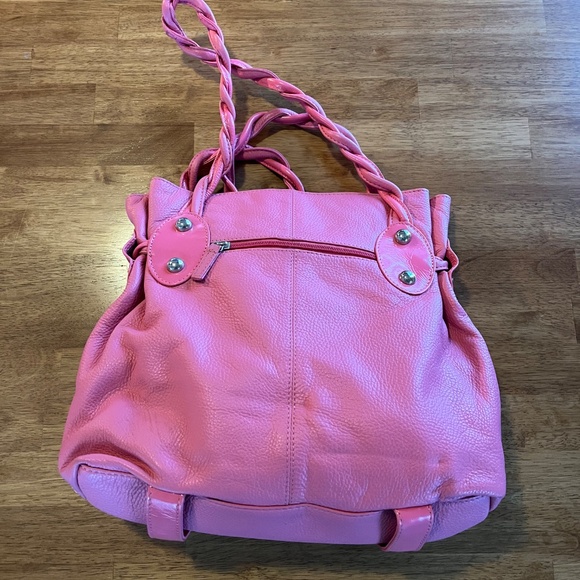 Michael Rome Designs Pink Leather Satchel - Picture 2 of 8